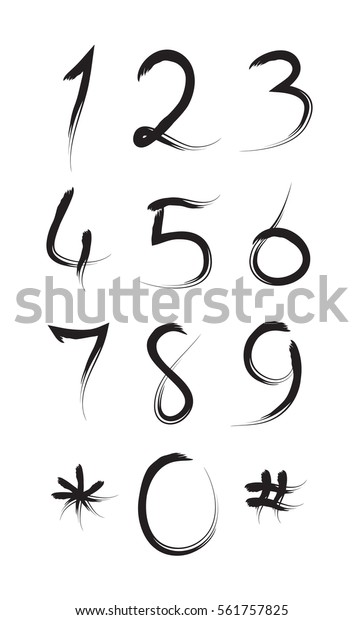 Number 09 Freehand Vector Illustration Stock Vector (Royalty Free ...