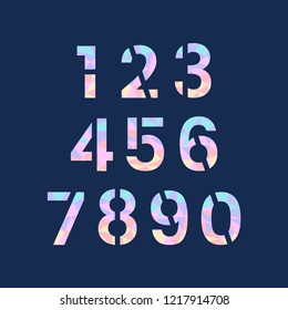 Number 0-9 numeral system vector