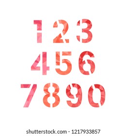 Number 0-9 numeral system vector