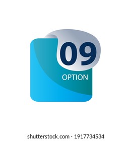 Nummer 09-Option, Vektorgrafik-Vorlagendesign