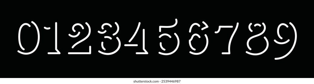 number 1 to 10 logo designs,with concept of line art logo design. 