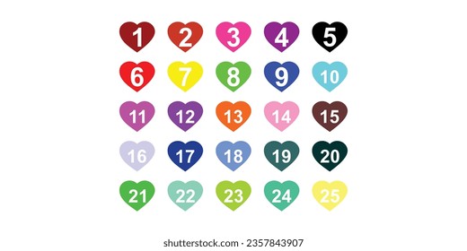 
Number 1 - 100 design with a unique and colorful shape | premium vector