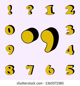 number 1, 3D icon. 3D words icons universal set for web and mobile
