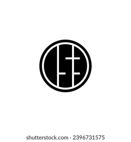 Number 1, 5 and 3 circle geometric symbol simple logo vector
