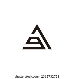 Símbolo geométrico número 1 y 9 vector de logotipo simple