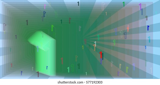 Number 1 background icon