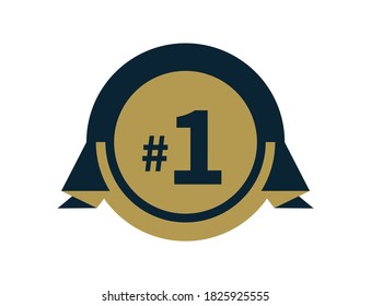 Vector de diseño de placa número 1