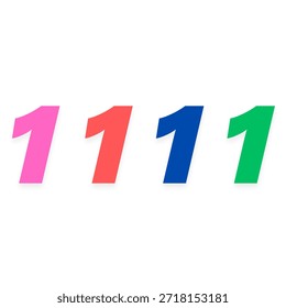 Number 1 beautiful vector design