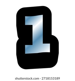 Número 1 hermoso diseño de Vector