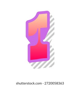 Número 1 belo design vetorial