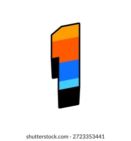 Número 1 hermoso diseño de Vector
