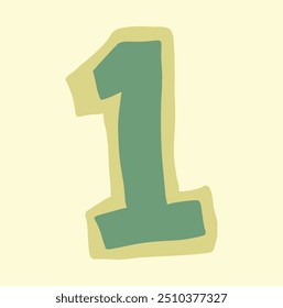 Nummer 1 Cartoon, Vektorsymbol