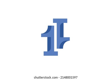 Number 1 Color Logo Vector