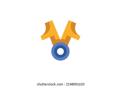 Vector de logotipo de color Número 1