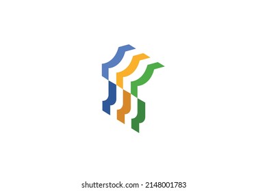 Vector de logotipo de color Número 1
