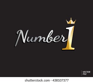 Number 1 design. suitable use for logo, card, badge, symbol. vector file