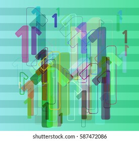 Number 1 design vector