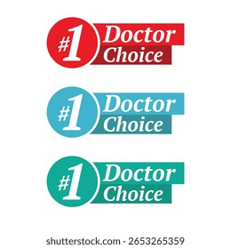 Number 1 Doctor Choice Vector Set