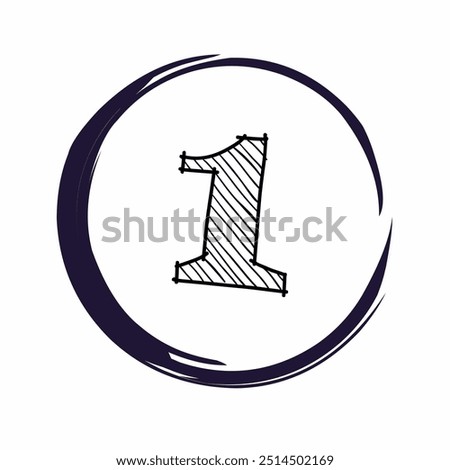 number 1 for element decoration