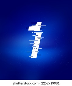 Number 1 fast speed logo. Animated number. Technology labels, match headlines, sports posters, book and poster design etc.