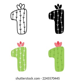 Number 1 in flat style isolated