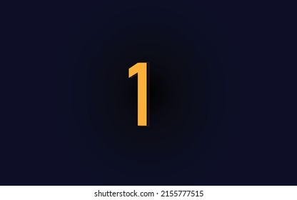 number 1 with gradient background abstract