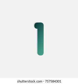 number 1 with gradient effect 