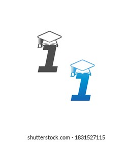 Number 1 graduation cap concept design template