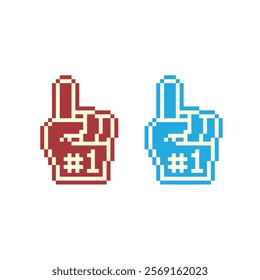 NUMBER 1 HAND SIGN PIXEL ART