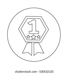 number 1 icon illustration design
