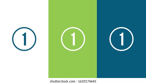 Number 1 icon illustration isolated vector sign symbol