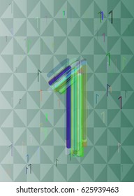 Number 1 icon template