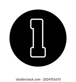Number 1 icon vector illustration on white background