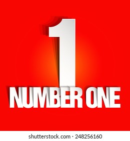 Number 1  label design   (Paper Folding Design)