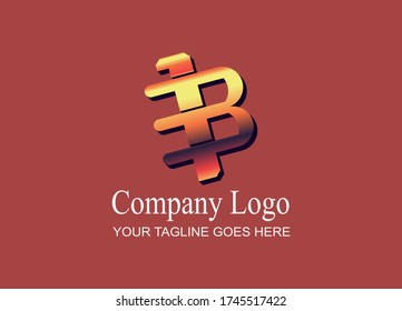 Number 1 and letter B logo design