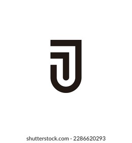 Number 1 in letter J shield geometric symbol simple logo vector