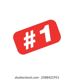 Number 1 Letter Rubber Stamp Vector Template