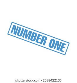 Number 1 Letter Rubber Stamp Vector Template