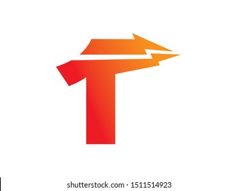 Number 1 lightning bolt logo or symbol template design