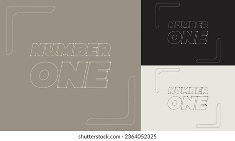 Number 1 logo camouflaged in the word one