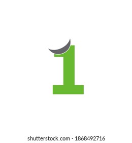 Number 1  logo icon design concept illustration