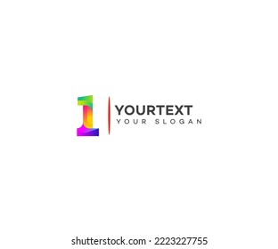 Number 1 logo icon design template elements