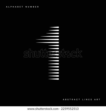 Number 1 Logo Icon Geometric Horizontal Motion Speed Lines
