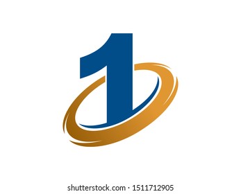 Number 1 Logo Symbol Template Design Stock Vector (Royalty Free ...