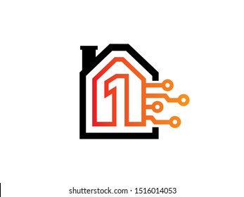 Number 1 logo or symbol template design