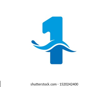 Number 1 logo or symbol template design