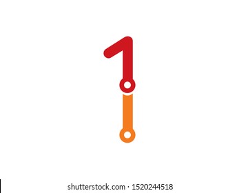 Number 1 logo or symbol template design