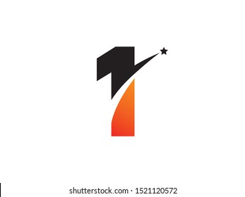 Number 1 logo or symbol template design