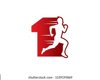 Number 1 logo or symbol template design