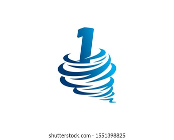 Number 1 logo or symbol template design